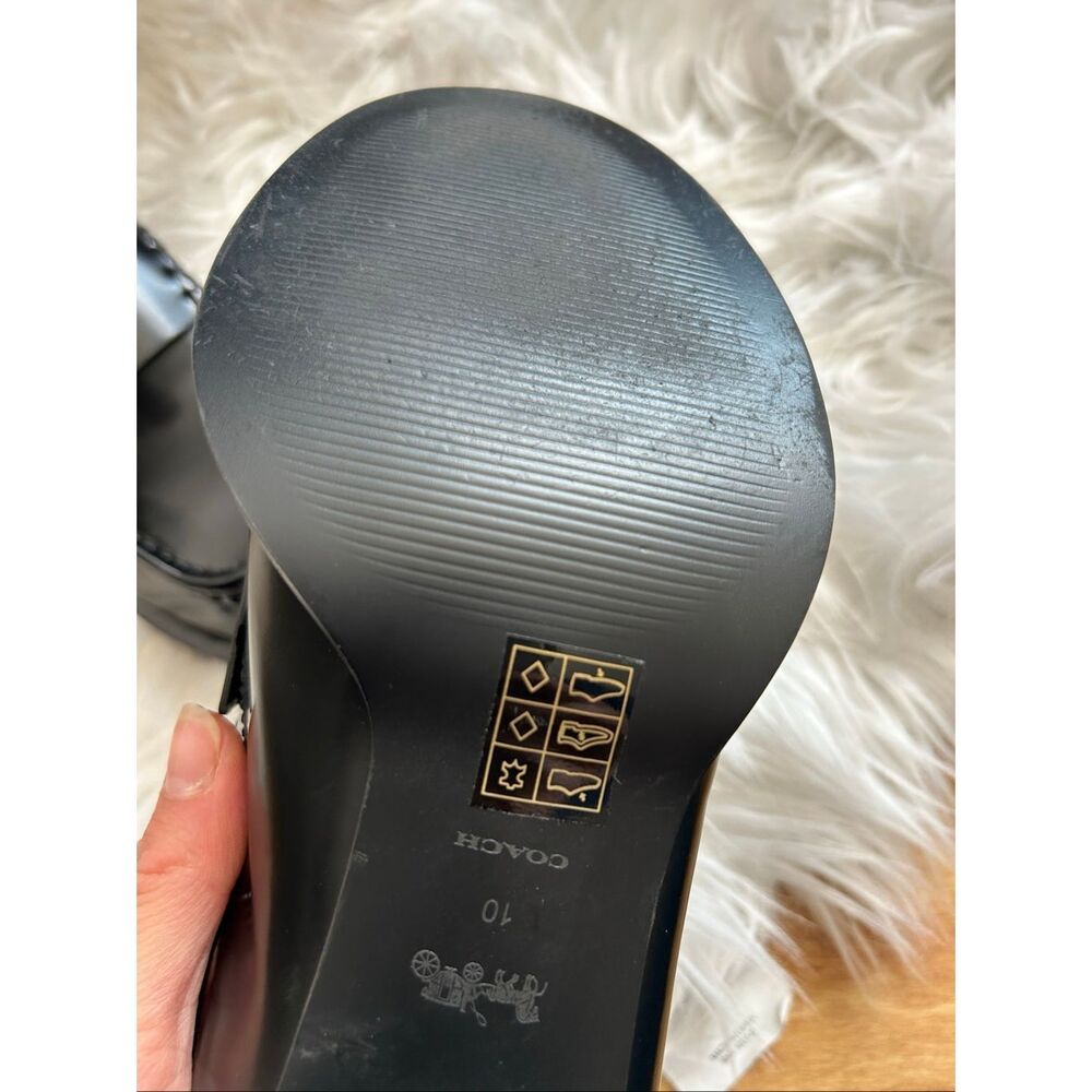 Coach Natalie loafer black leather size 10 - Picture 4 of 8